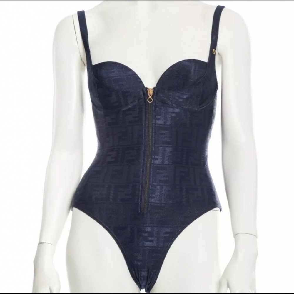 Fendi Zucca Monogram Bathing/ Body Suit